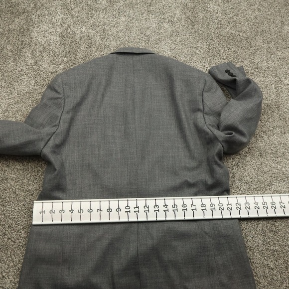 Chaps Jacket Mens 44R Gray Suit Separate Blazer Polyester Blend Formal Coat - Picture 9 of 13